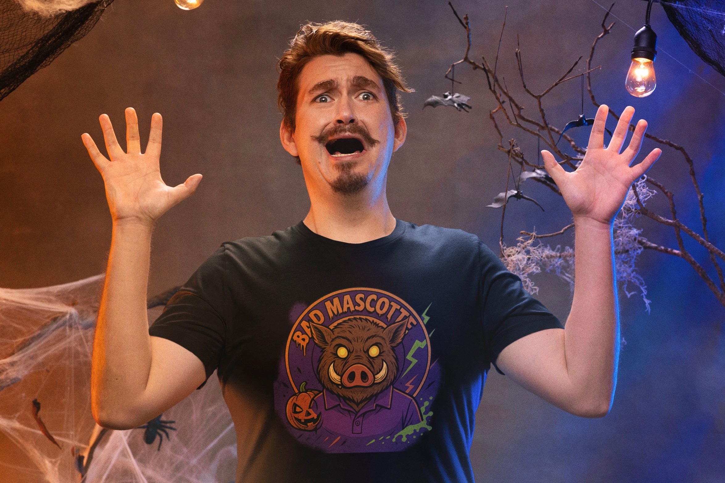 🐗 T-shirt officiel Bad Mascotte – édition trick or treat