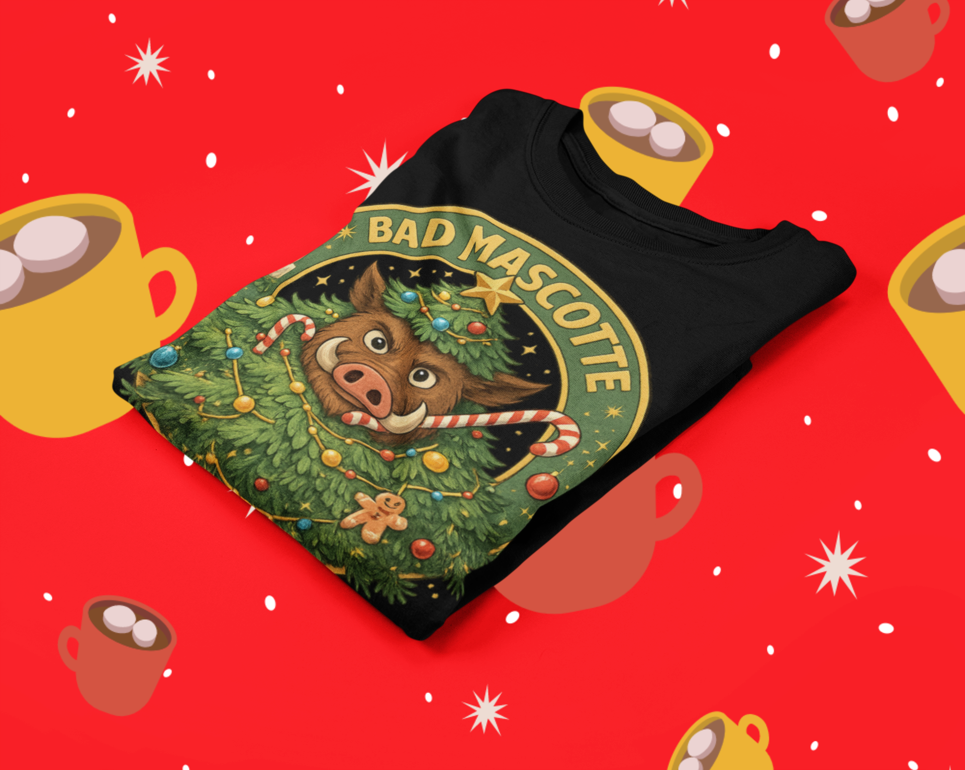 T-shirt officiel Bad Mascotte - Christmas tree