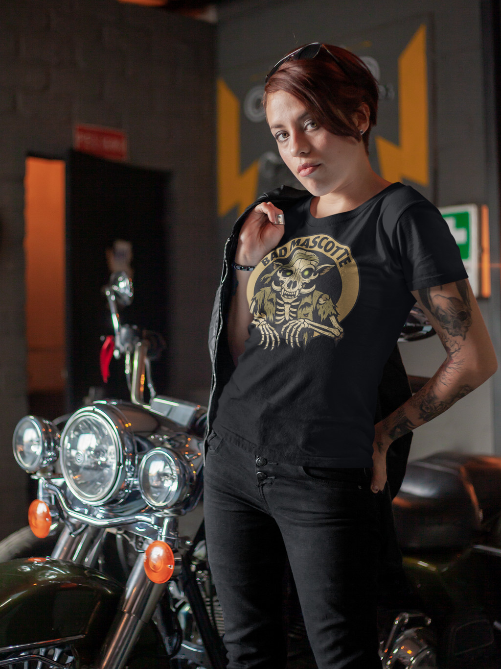 T-shirt officiel Bad Mascotte - Skeleton