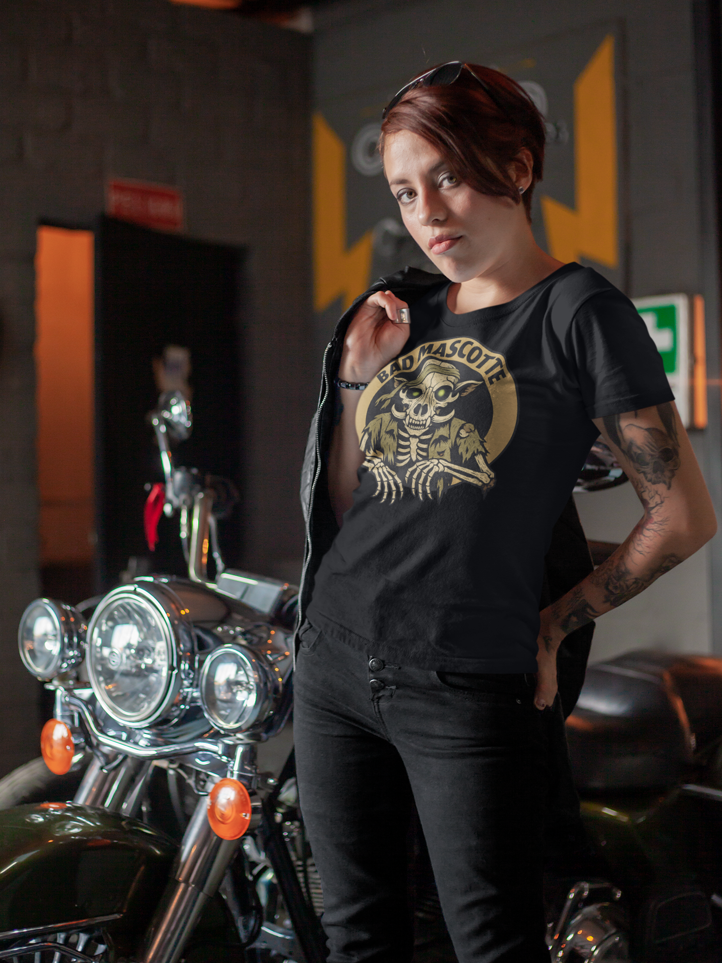 T-shirt officiel Bad Mascotte - Skeleton