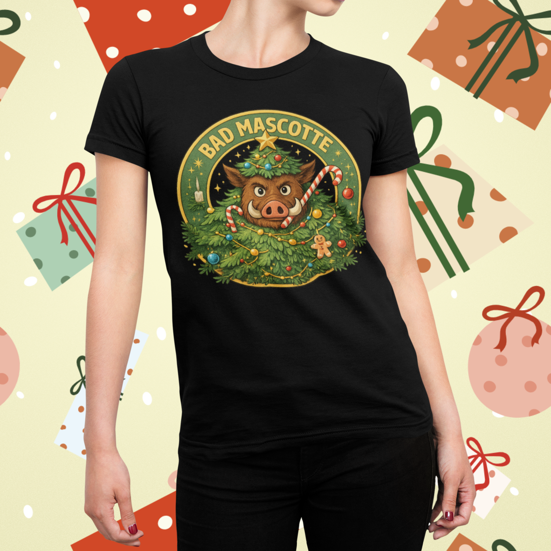 T-shirt officiel Bad Mascotte - Christmas tree