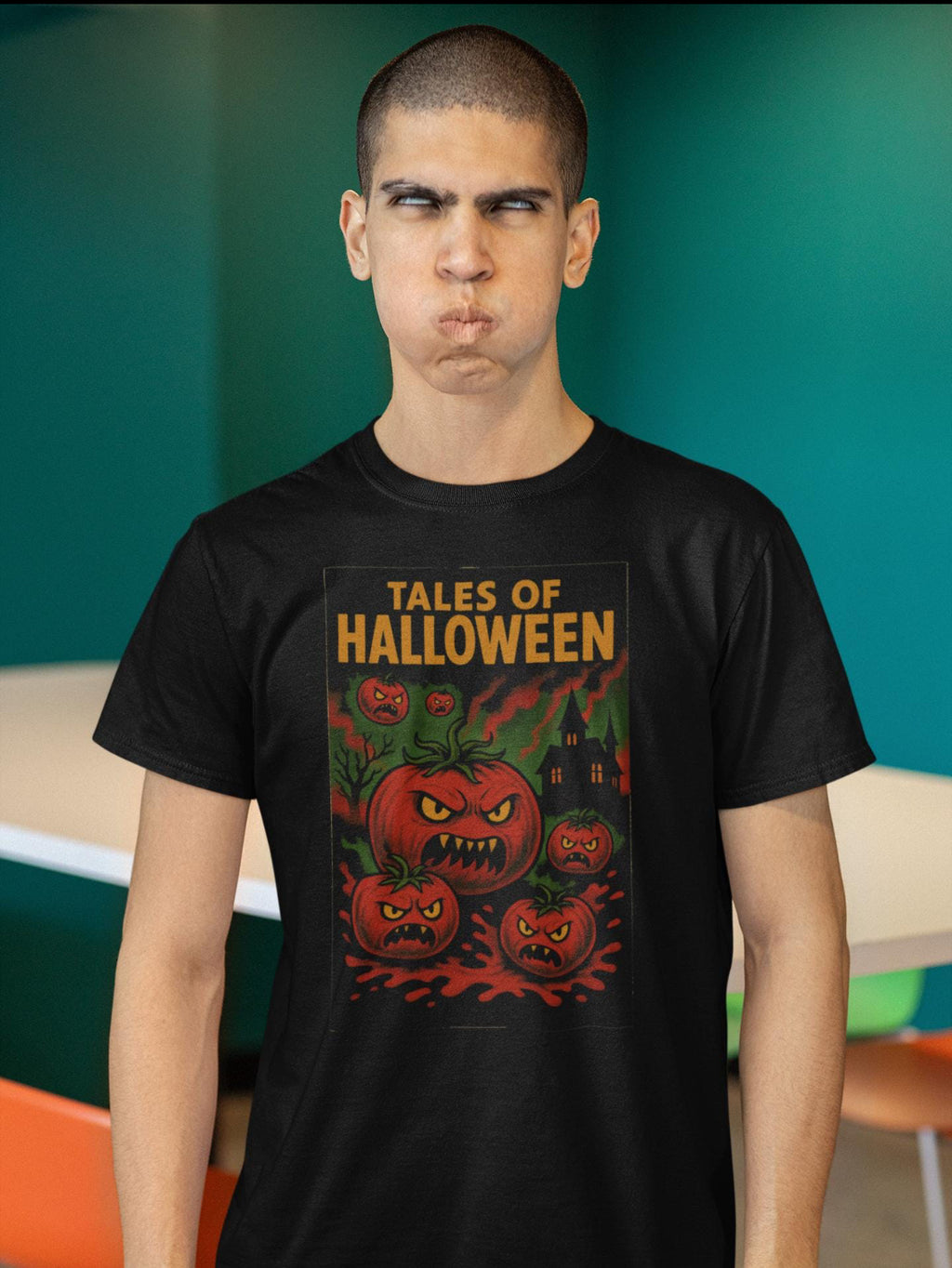 tshirt Tales Of Halloween exclusif série 1. modèle killer tomatoes