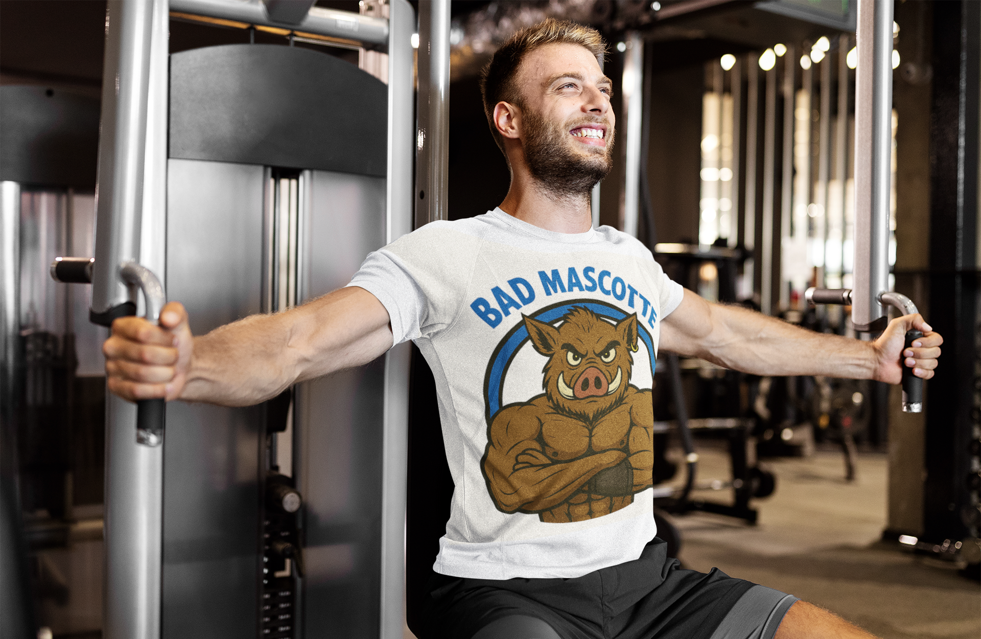 🐗 T-shirt officiel Bad Mascotte – power édition taille M