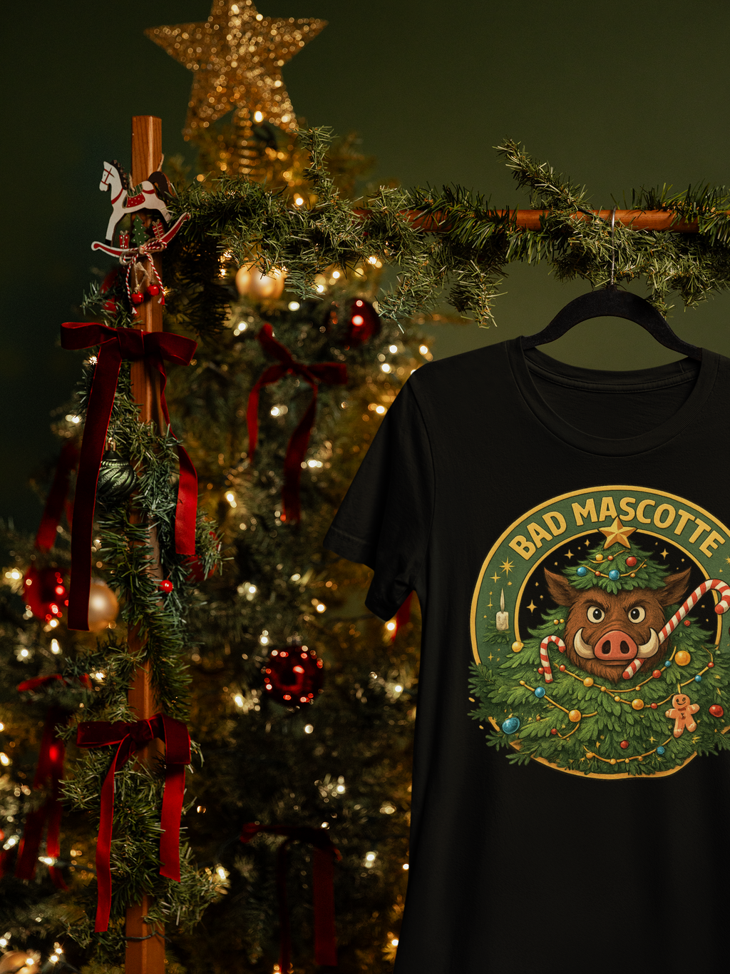 T-shirt officiel Bad Mascotte - Christmas tree