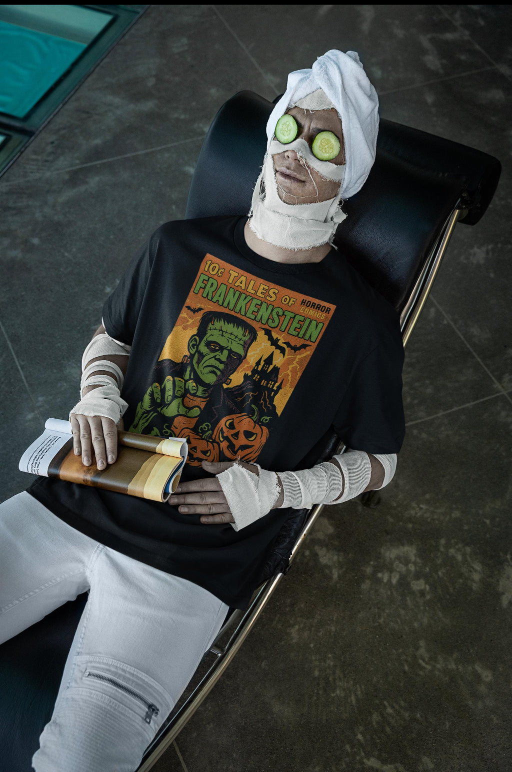 tshirt Tales Of Halloween exclusif série 1. modèle Frankenstein