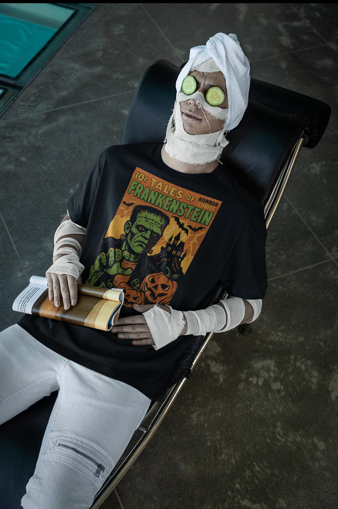 tshirt Tales Of Halloween exclusif série 1. modèle Frankenstein