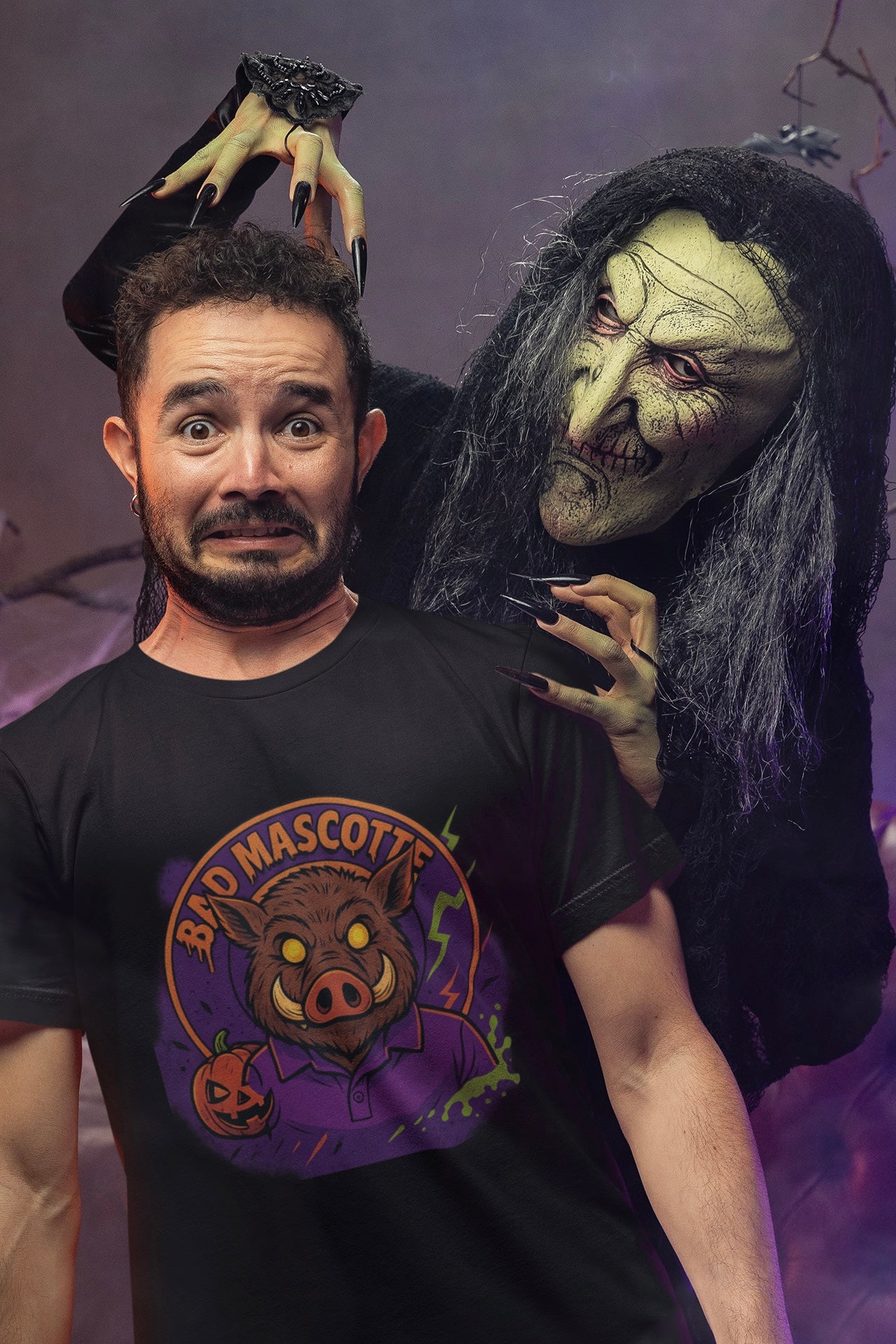 🐗 T-shirt officiel Bad Mascotte – édition trick or treat