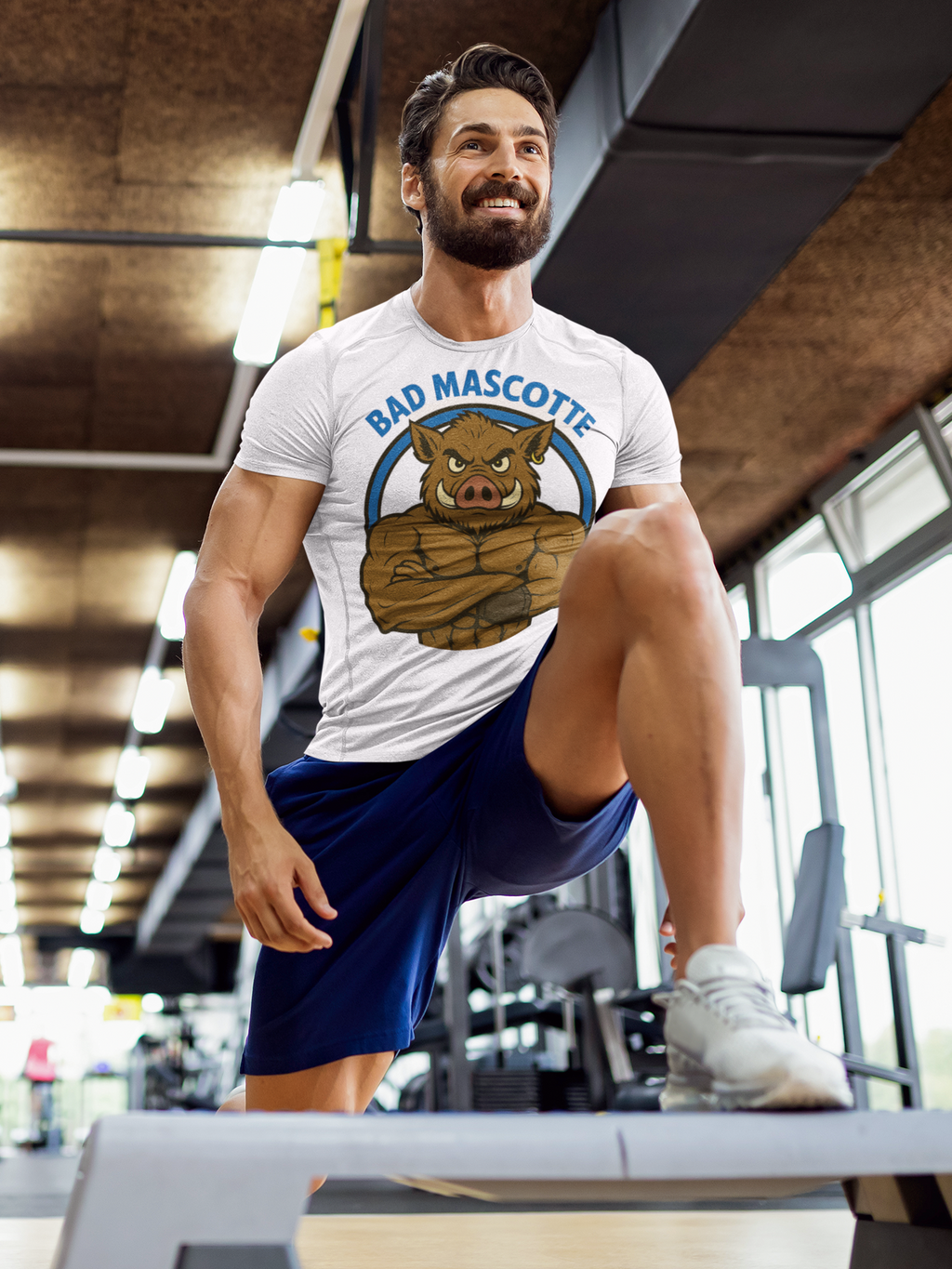 🐗 T-shirt officiel Bad Mascotte – power édition taille M