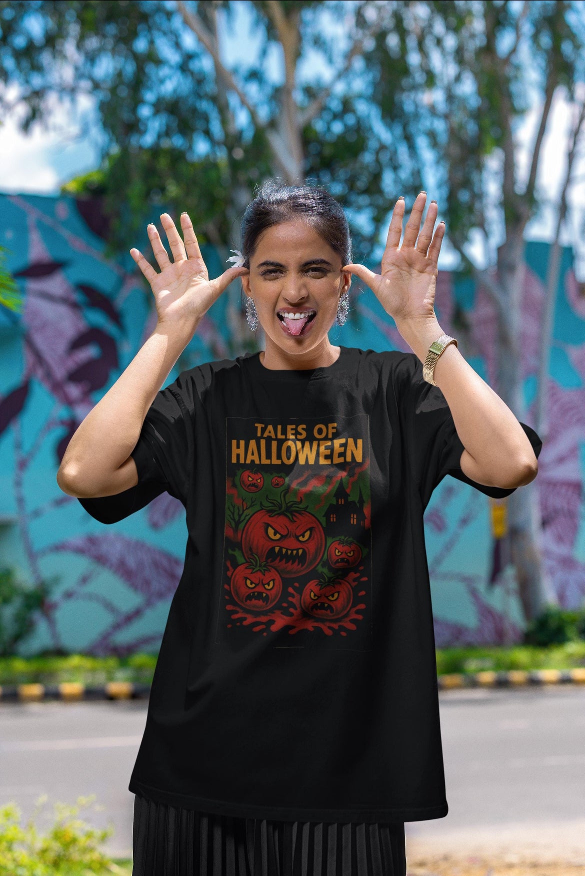 tshirt Tales Of Halloween exclusif série 1. modèle killer tomatoes