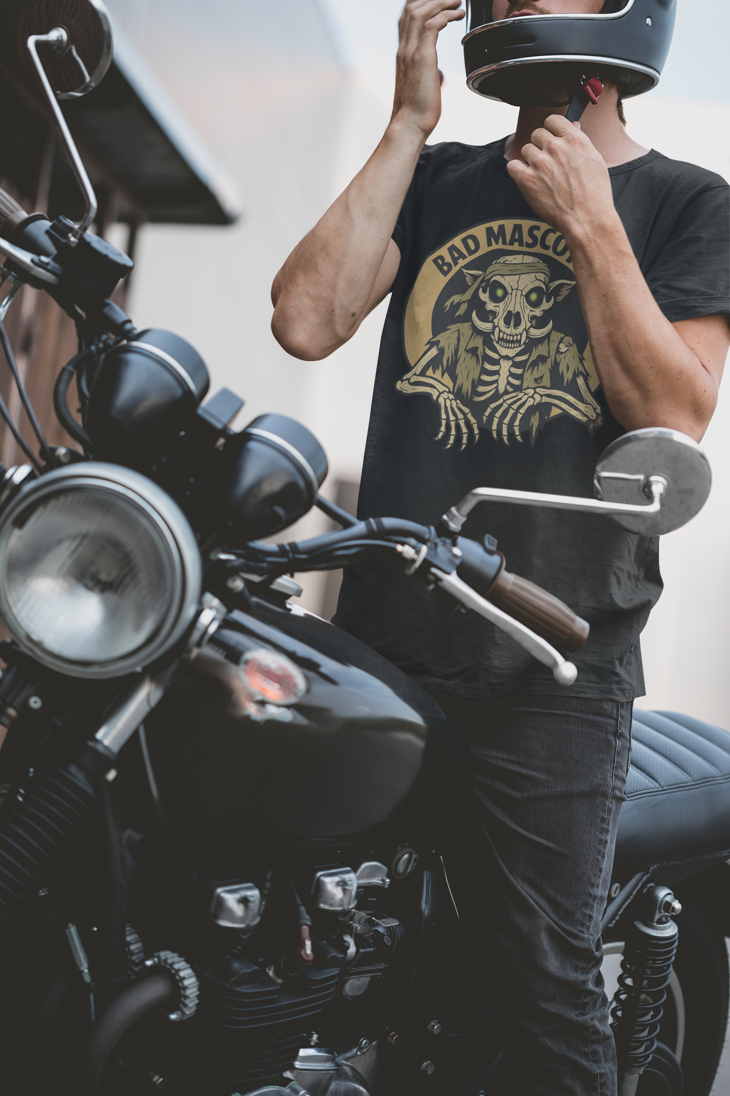 T-shirt officiel Bad Mascotte - Skeleton