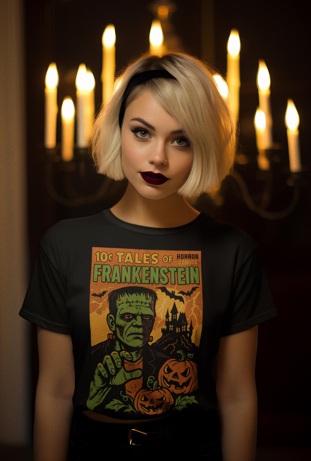 tshirt Tales Of Halloween exclusif série 1. modèle Frankenstein